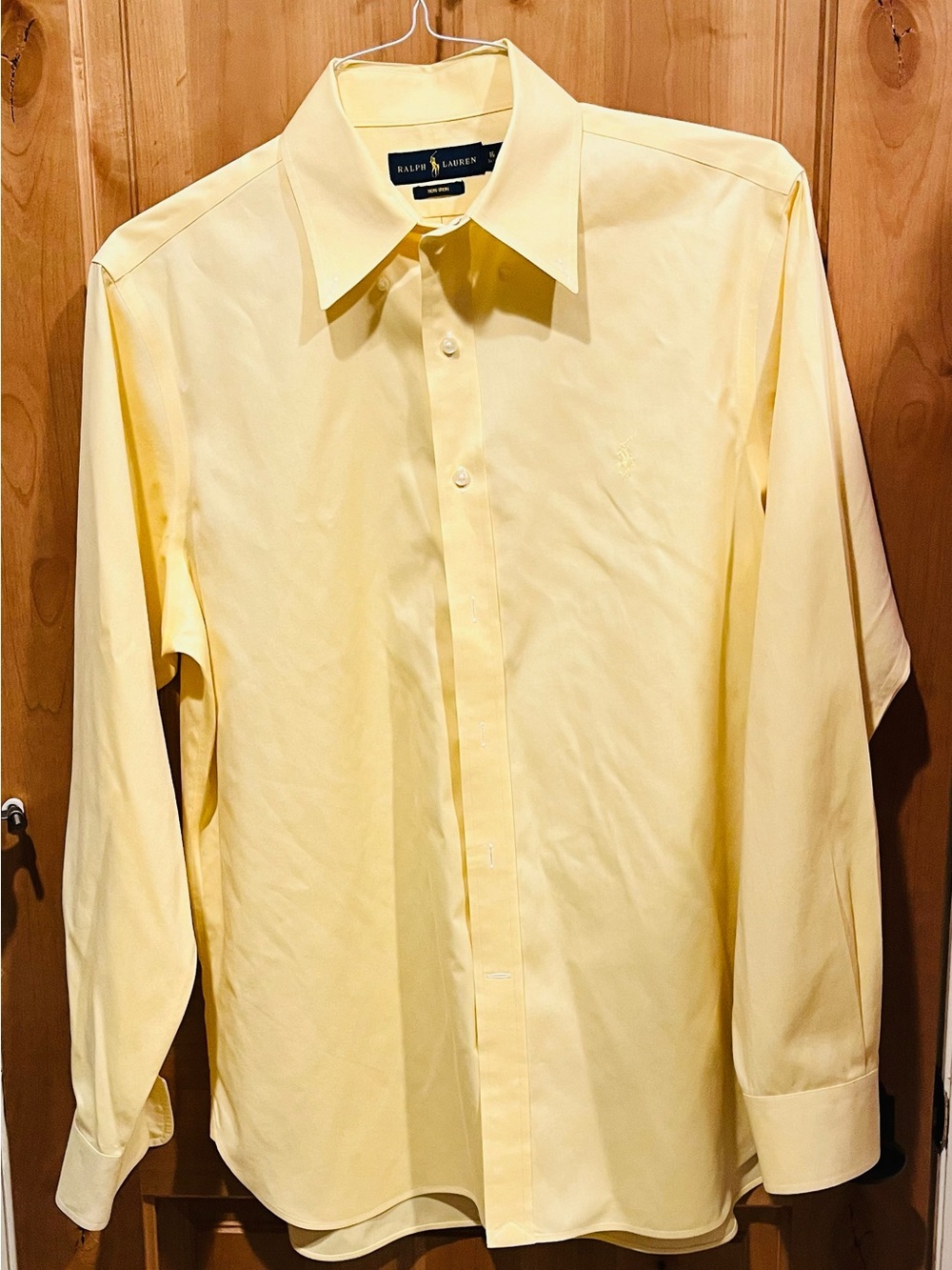 Ralph Lauren Pale Yellow Men's Dress Shirt